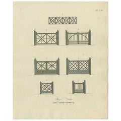 Antique Print of Garden Architecture by Van Laar, 1802