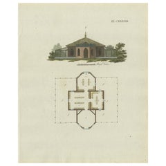 Antique Print of Garden Architecture by Van Laar, 1802