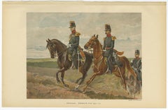 Antique Print of Generals of the Dutch/Belgian Army 1855-1860, Published in 1900