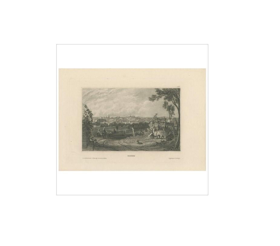 Antiker Druck von Gibraltar von E. Finden, 1840 im Zustand „Gut“ im Angebot in Langweer, NL