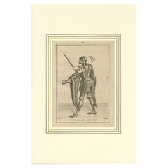 Antiker Druck von Godfried III. van Neder-Lotharingen von Langendijk, 1745
