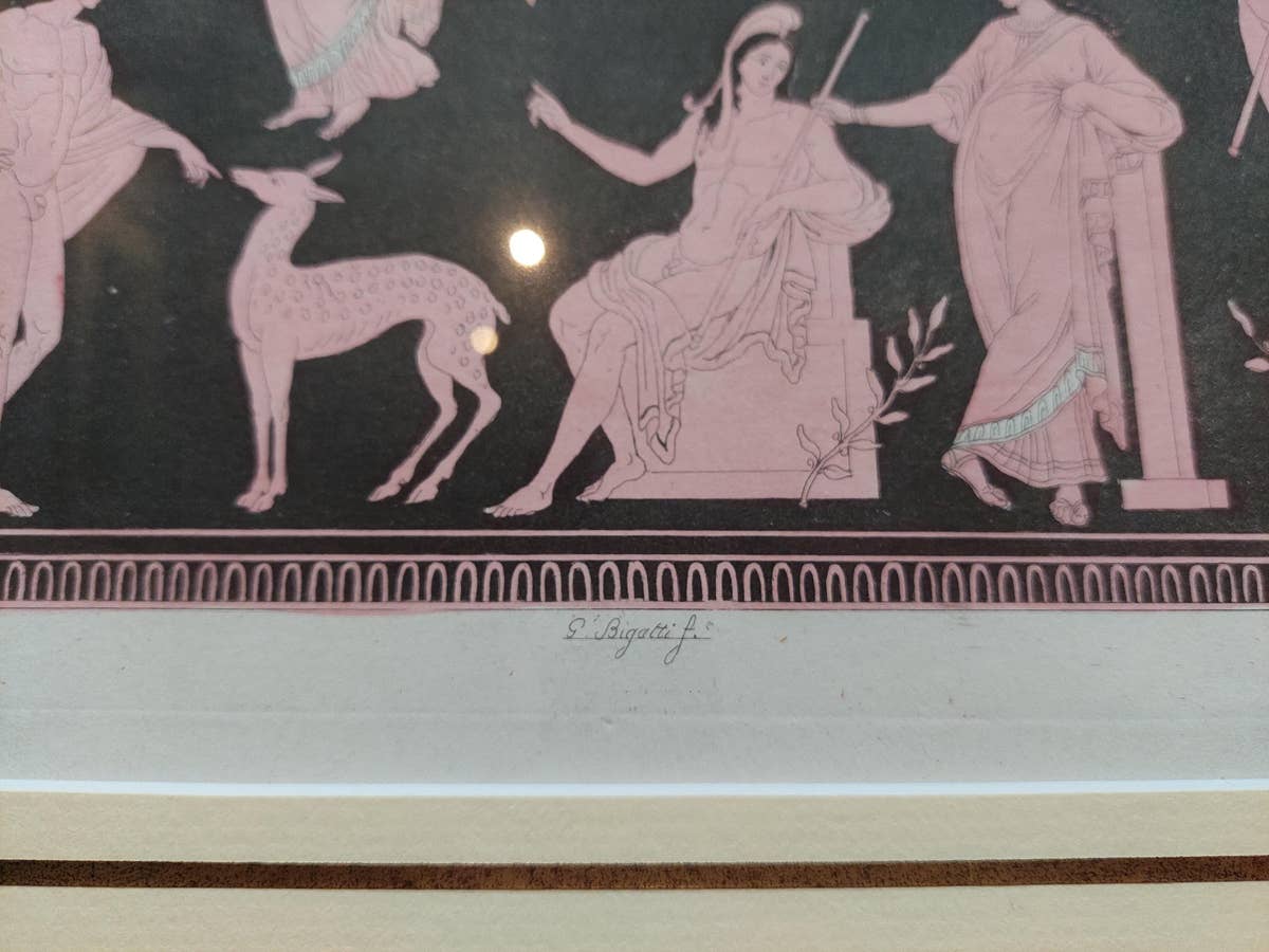 Antique Print of Greco-Roman Art by Ferrario '1827'