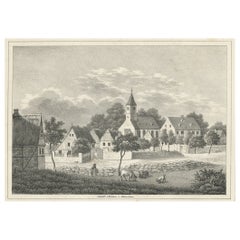 Stampa antica di Großdobritz, insediamento di Niederau, Germania, 1840 ca.