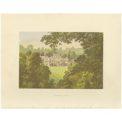 Gravure ancienne de Hampton Court par Morris, "circa 1880".
