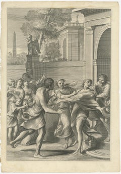 Antique Print of Harmonillus Turning into a Lemon Tree, 1646