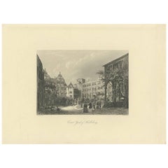 Antiker Druck von Heidelberg 'Deutschland' von H. Bibby, um 1875