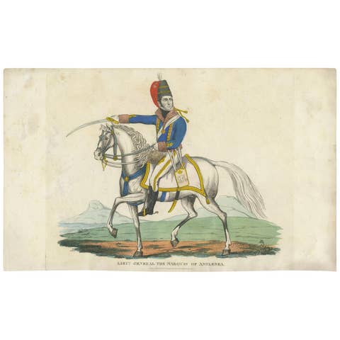 Antique Print of Henry William Paget, 1st Marquess of Anglesey, by Evans '1815'