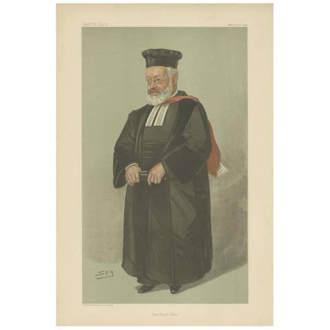 Antique Print of Hermann Adler Published in the Vanity Fair, 1904