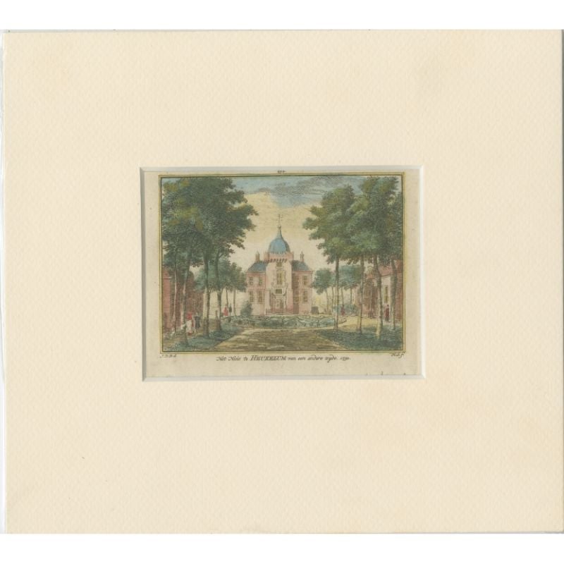 Antique Print of Heukelum Castle or Merckenburg Castle, the Netherlands For Sale