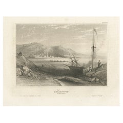 Impression ancienne de Hobart, Tasmania, Australie