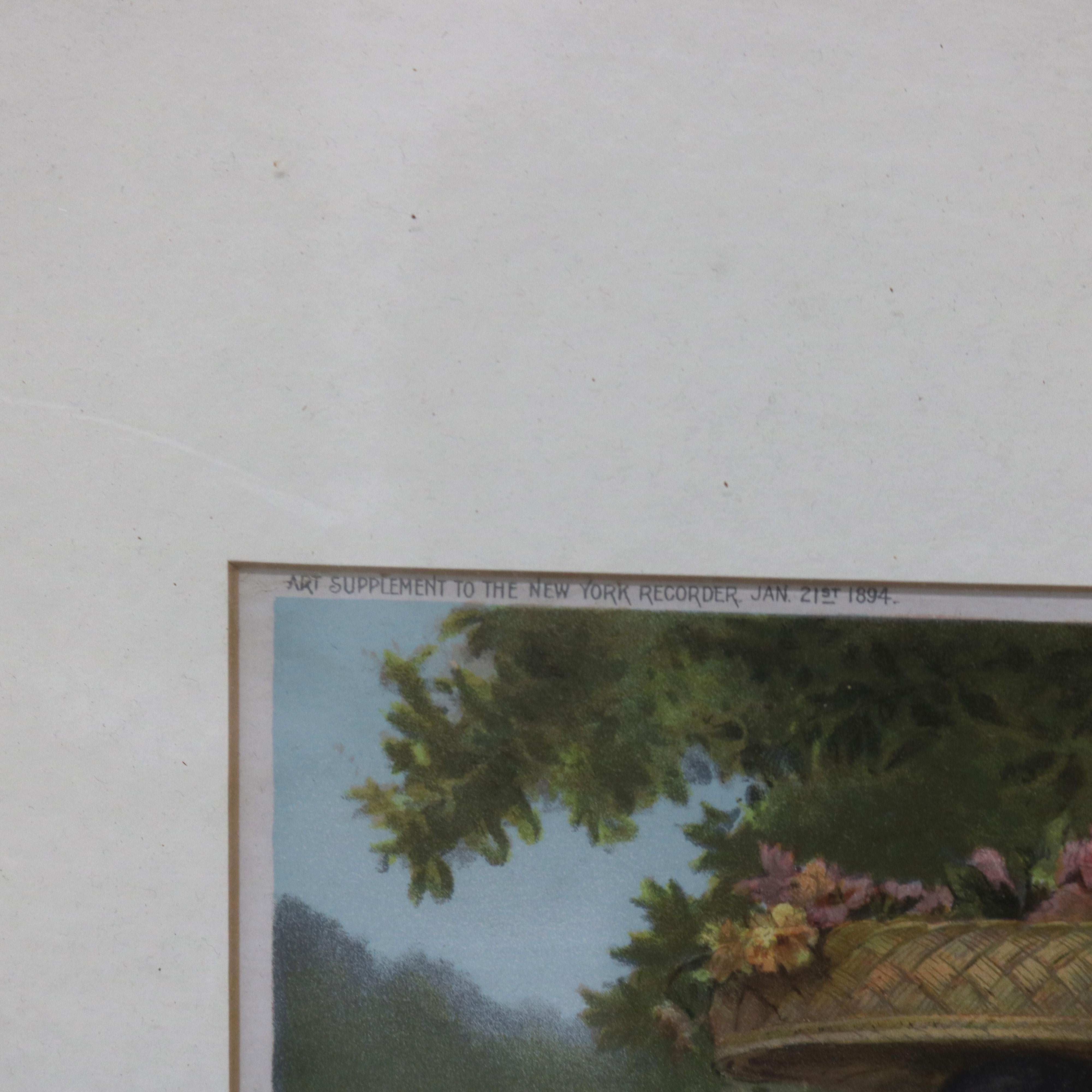 Impression ancienne d'un hommage à l'amour par W. Boughereau, vers 1900 en vente 5