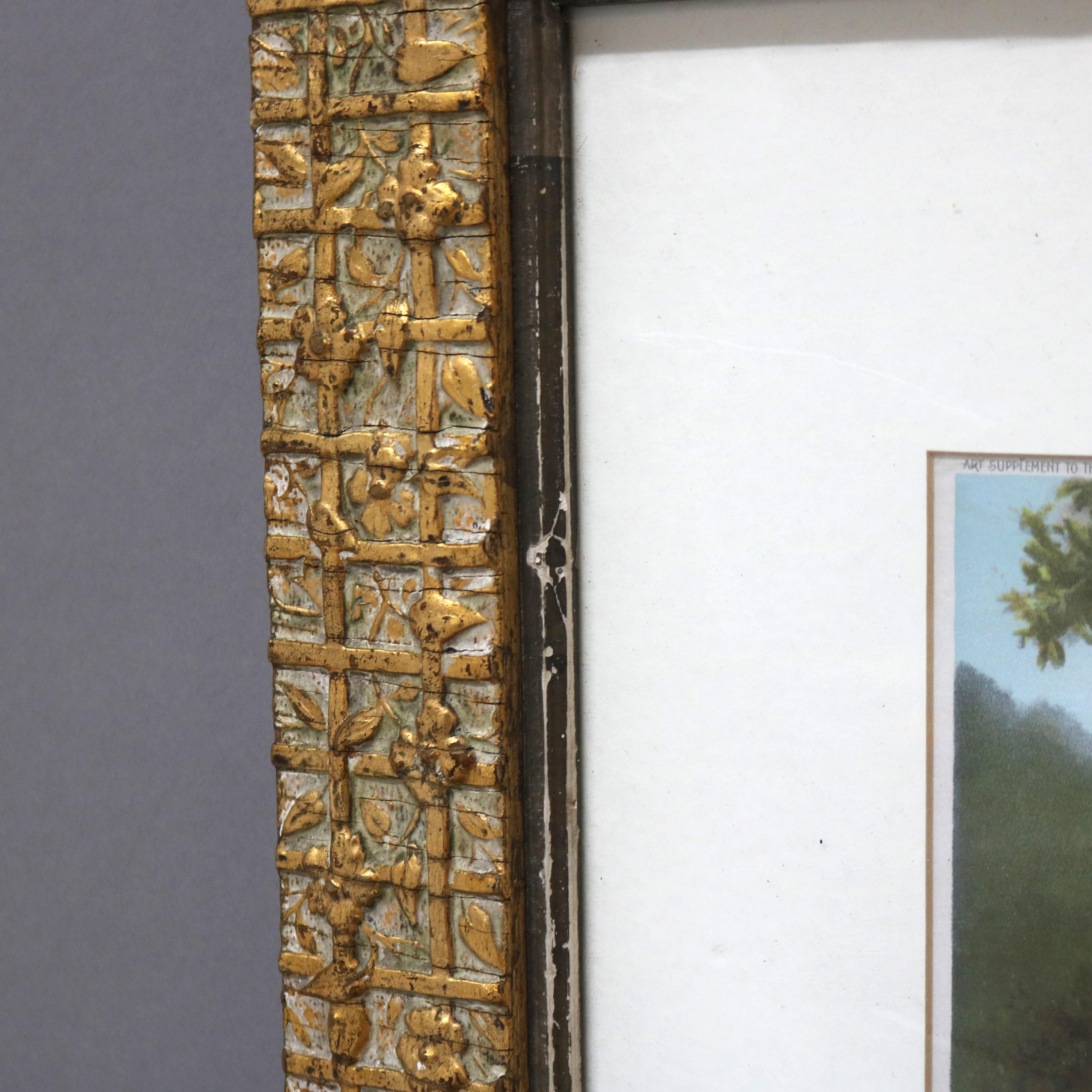 Papier Impression ancienne d'un hommage à l'amour par W. Boughereau, vers 1900 en vente