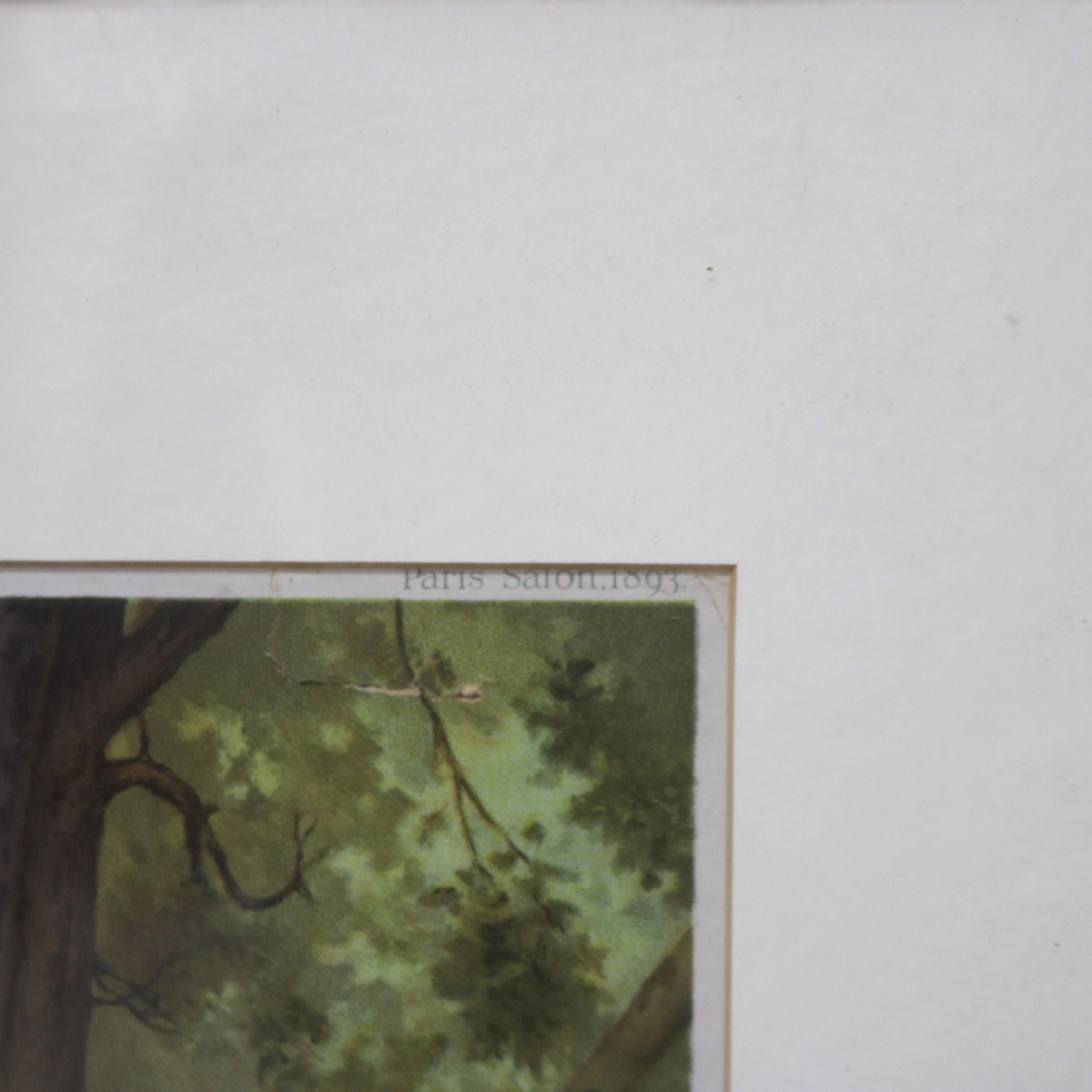 Impression ancienne d'un hommage à l'amour par W. Boughereau, vers 1900 en vente 4