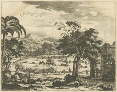 Antique Print of Horse Catching in Ceylon/Sri Lanka by P. Baldaeus (1672)