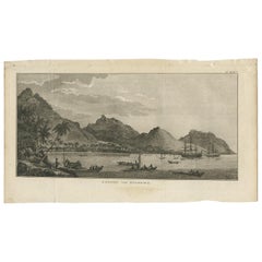 Antiker Druck von Huaheine II von Cook, 1803