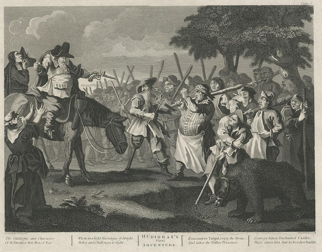 English Antique print of Hudibras by T. Cook, circa 1810 For Sale