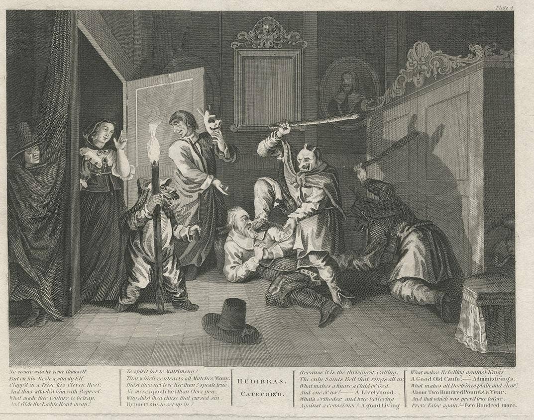 Antique print of Hudibras by T. Cook, circa 1810