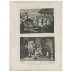 Antique print of Hudibras by T. Cook, circa 1810