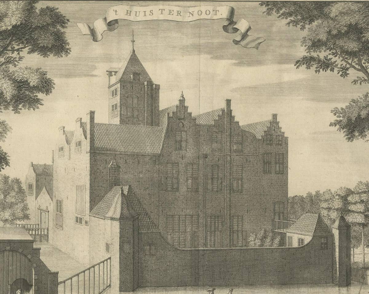 Antique Print of Huis Ter Noot, The Hague in The Netherlands