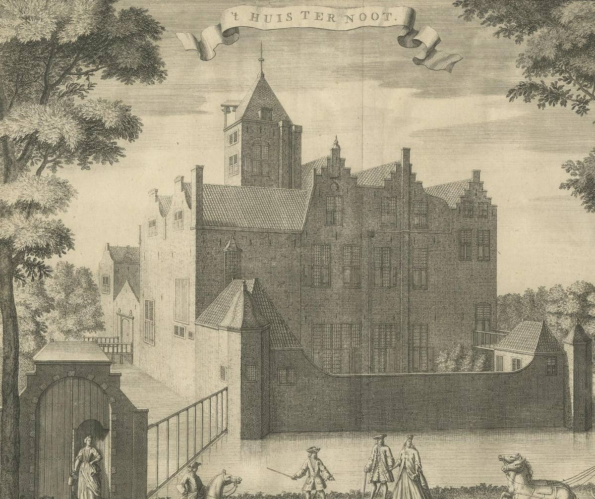 Antique Print of Huis Ter Noot, The Hague in The Netherlands