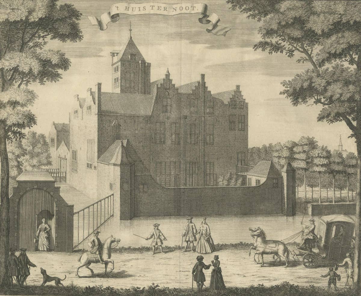 Antique Print of Huis Ter Noot, The Hague in The Netherlands