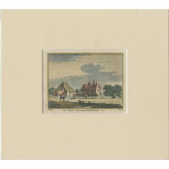 Antique Print of 'Huis Waterloozewerve' Castle in Aagtekerke, the Netherlands