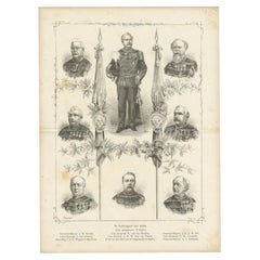 Gravure ancienne de l'importante armée d'Aceh à Sumatra, Indes orientales néerlandaises, 1883