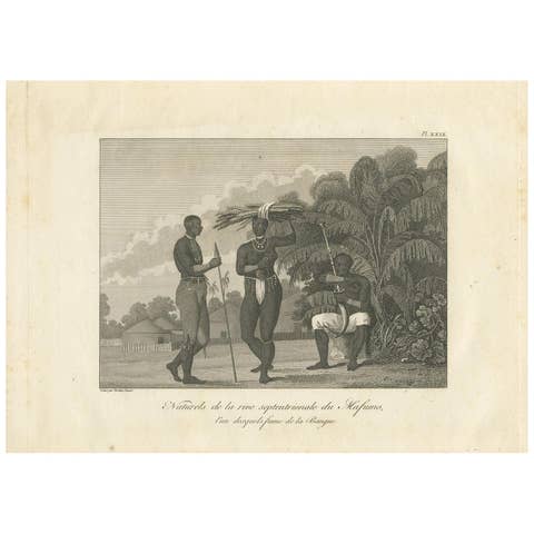 Antique Print of Inhabitants of the region of Mafumo River by Symes (1800)