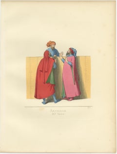 Antique Print of Italian Artisans by Bonnard, 1860