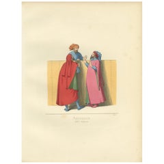 Antique Print of Italian Artisans by Bonnard, 1860