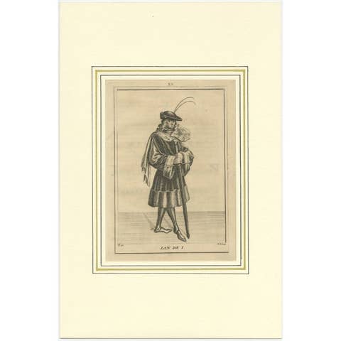 Antique Print of Jan i of Holland by Langendijk, 1745