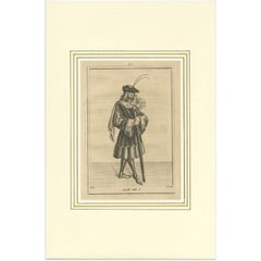 Antique Print of Jan i of Holland by Langendijk, 1745