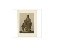 Antique Print of Japanese Terracotta by G. Audsley, 1884