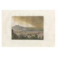 Antique Print of Jerusalem from the Mount of Olives by Ferrario '1831'