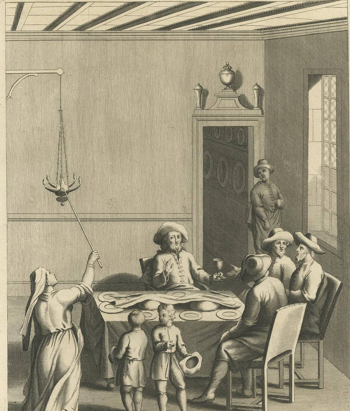 Antique Print of Jewish Ceremonies by A. Calmet, 1727