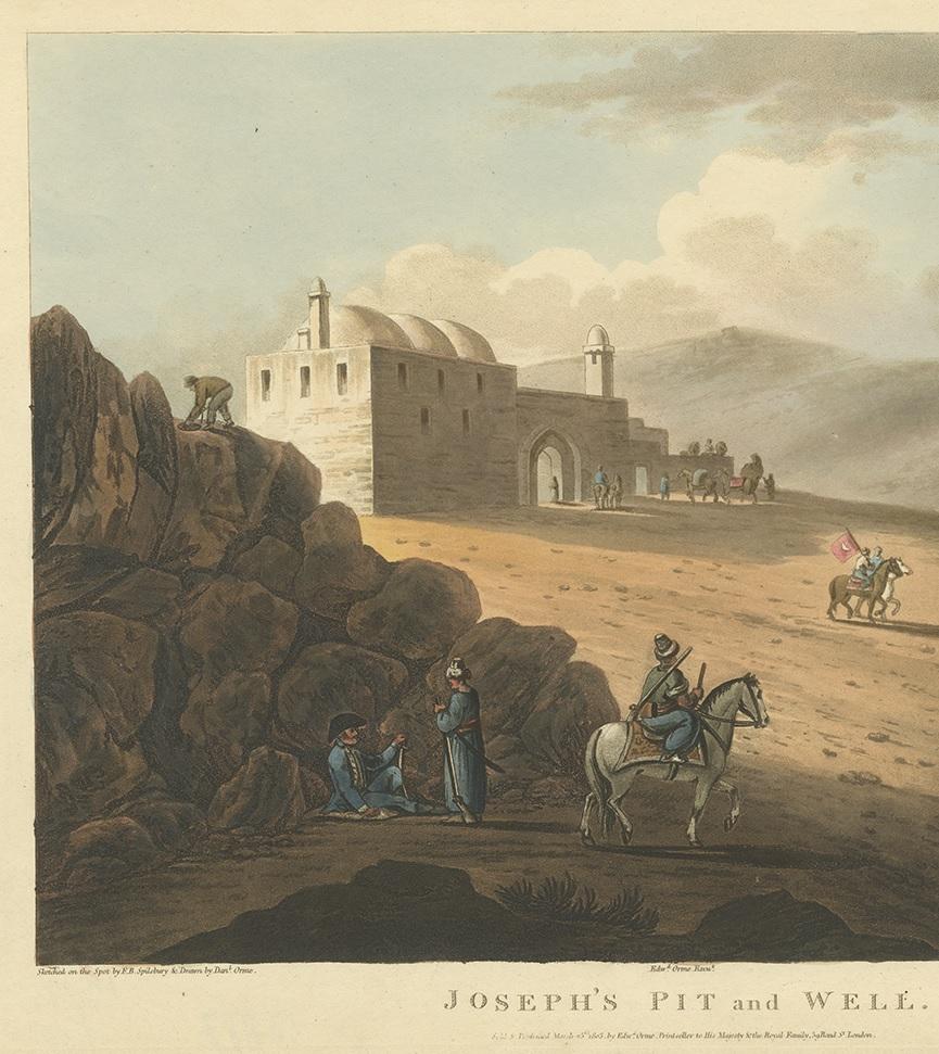 English Antique Print of Joseph's Well by Spilsbury, 1803 For Sale