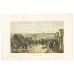 Grabado antiguo de Kamiesch 'Guerra de Crimea' por W. Simpson, 1855