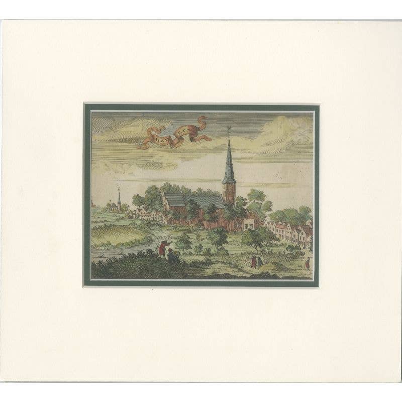 Antique Print of Katwijk Aan Den Rijn in The Netherlands, c.1720