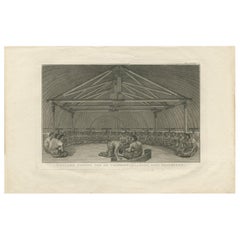 Impression ancienne du roi Poulaho des îles amicales par Cook, 1803