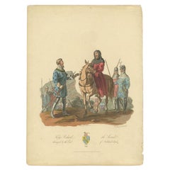 Antiker Druck von König Richard II. von Atkinson, 1812