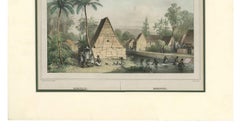 Antique Print of Koepang 'Timor, Indonesia' by C.W.M. Van De Velde, 1844