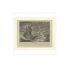 Antique Print of Leopards by J.S. Müller, 1794