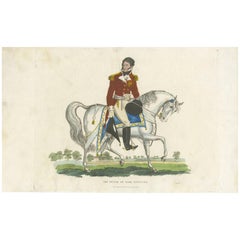 Antique Print of Leopold I of Belgium by Evans '1816'