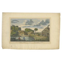 Stampa antica di Lewisham nel Kent, Inghilterra, 1770