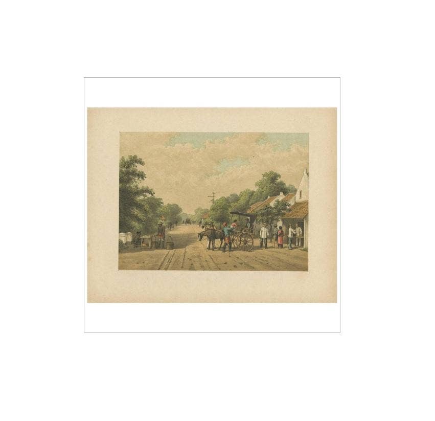 Antique Print of Locals in Batavia by M.T.H. Perelaer, 1888