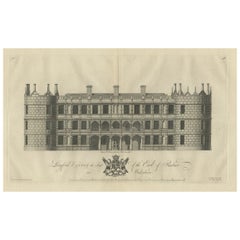 Impression ancienne du château de Longford, au sud de Salisbury, Wiltshire, Angleterre, 1766