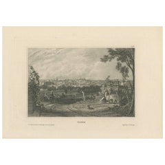 Stampa antica di Madrid (1840 circa)