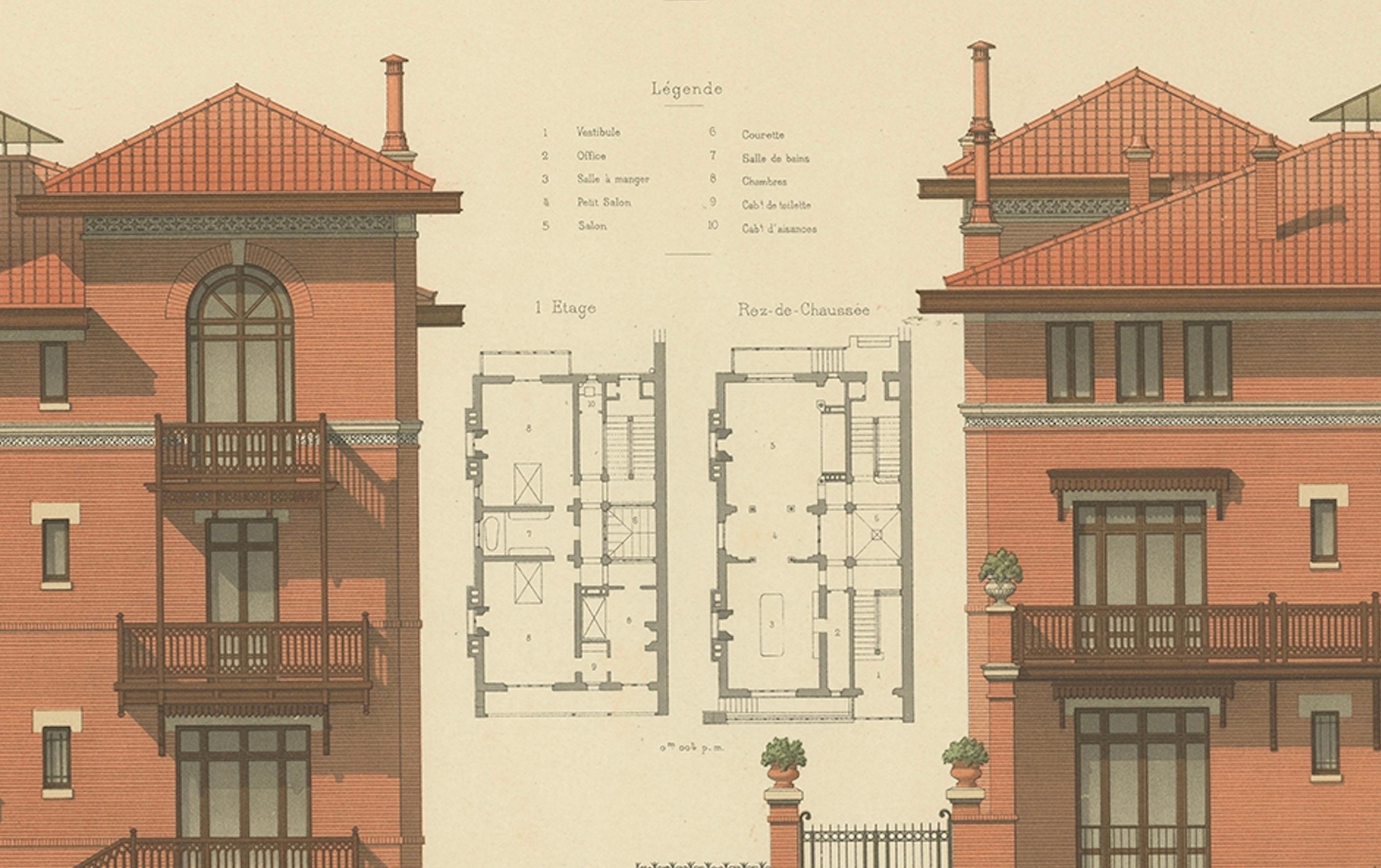 Pl. LXXX Maison Rue de la Faisanderie Parigi, Chabat, 1900 ca. in vendita 6
