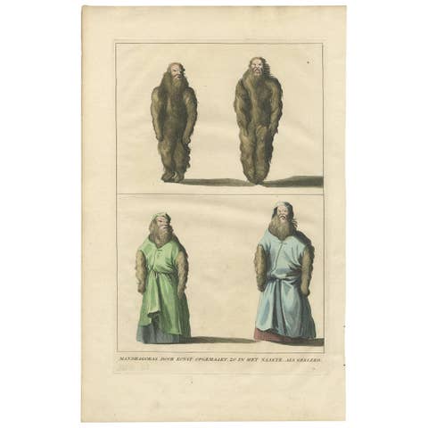 Antique Print of Mandragores ‘Mandrakes, Naked and Clothed’ by A. Calmet