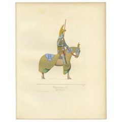 Antique Print of Mastino II della Scala, Lord of Verona, by Bonnard, 1860